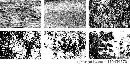 Black and white grunge. Distress overlay texture. Abstract surface dust and rough dirty wall background concept. Distress illustration simply place over object to create grunge effect. Vector EPS10. 113454770