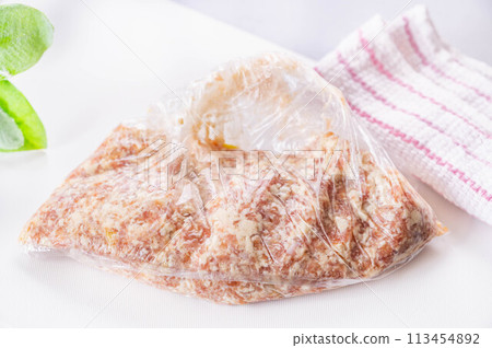 Meatballs made from ground chicken and pork Meatballs made from ground chicken and pork 113454892