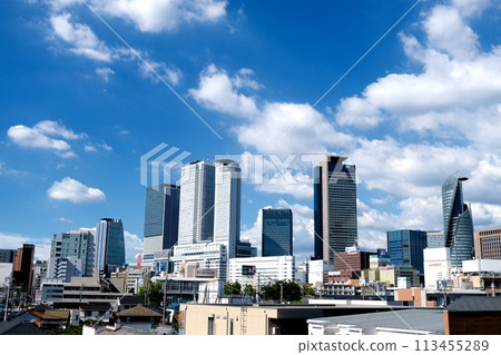 Nakamura-ku, Nagoya City, Aichi Prefecture_Northeast view from Sasashima Yoneno pedestrian bridge 1_August 2023 Nakamura-ku, Nagoya City, Aichi Prefecture_Northeast view from Sasashima Yoneno pedestrian bridge 1_August 2023 113455289