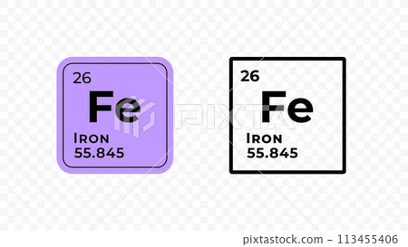 Iron, chemical element of the periodic table vector design Iron, chemical element of the periodic table vector design 113455406