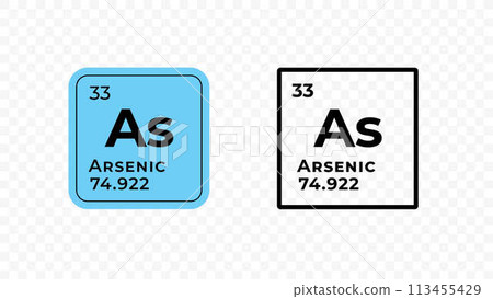 Arsenic, chemical element of the periodic table vector design Arsenic, chemical element of the periodic table vector design 113455429