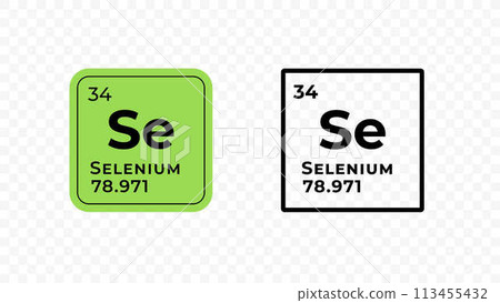 Selenium, chemical element of the periodic table vector design 113455432