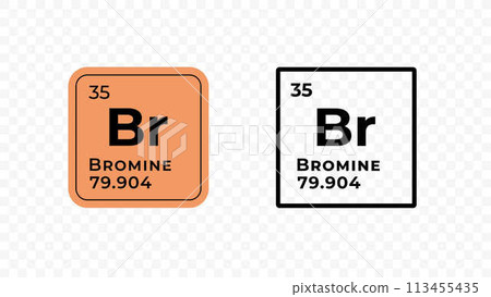 Bromine, chemical element of the periodic table vector design Bromine, chemical element of the periodic table vector design 113455435