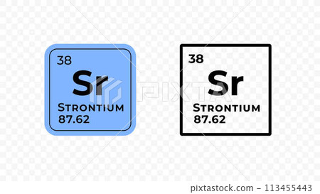 Strontium, chemical element of the periodic table vector design 113455443