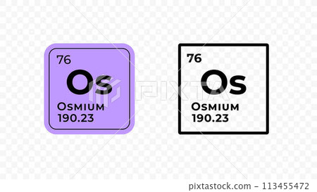 Osmium, chemical element of the periodic table vector design 113455472