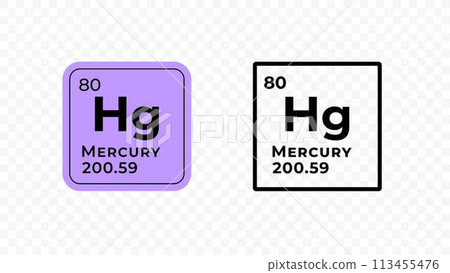 Mercury, chemical element of the periodic table vector design 113455476