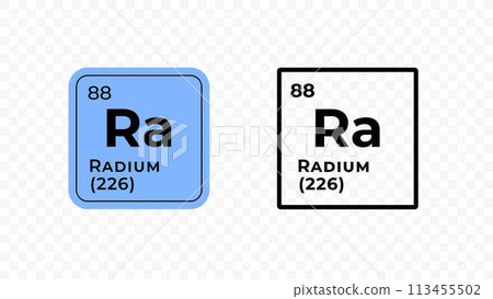 Radium, chemical element of the periodic table vector design 113455502