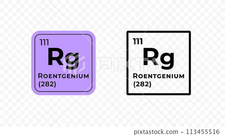 Roentgenium, chemical element of the periodic table vector design 113455516