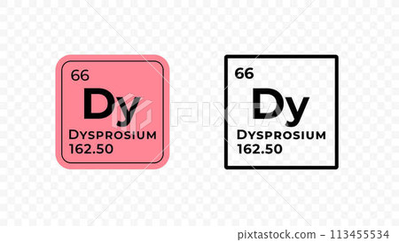 Dysprosium, chemical element of the periodic table vector design Dysprosium, chemical element of the periodic table vector design 113455534