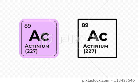 Actinium, chemical element of the periodic table vector design 113455540
