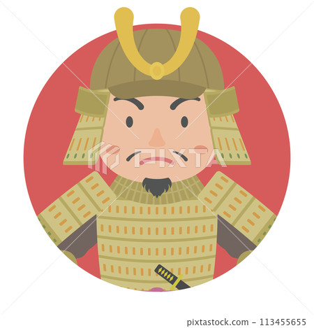 身著鎧甲的戰國武將 身著鎧甲的戰國武將 113455655