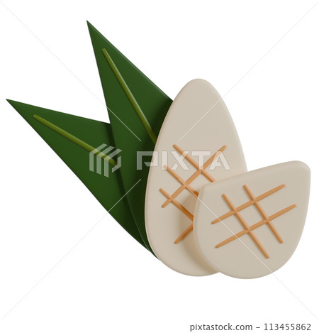 Sasa kamaboko 3D 插圖 113455862