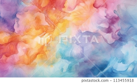 Watercolor colorful abstract background Watercolor colorful abstract background 113455918