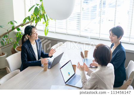 Business woman to meet 113456147