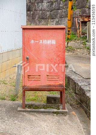 Fire extinguishing hose storage box Fire extinguishing hose storage box 113456593