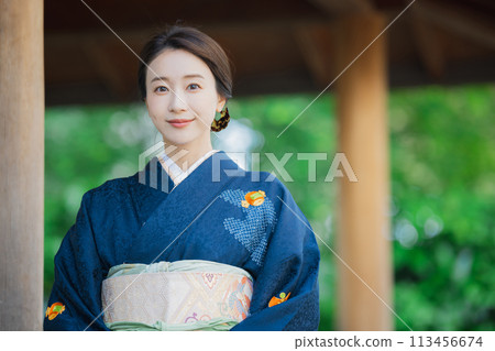 穿著和服來訪的女人 113456674