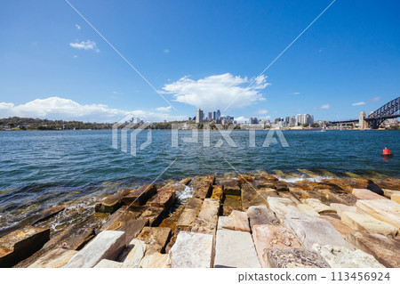 Sydney Harbour and Barangaroo Reserve in Australia Sydney Harbour and Barangaroo Reserve in Australia 113456924