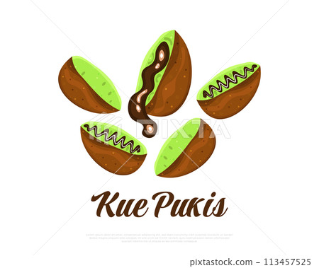 Illustration of Kue Pukis, Indonesian Traditional Cake. Kue Pancong Vector Illustration Illustration of Kue Pukis, Indonesian Traditional Cake. Kue Pancong Vector Illustration 113457525