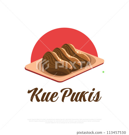 Illustration of Kue Pukis, Indonesian Traditional Cake. Kue Pancong Vector Illustration 113457530