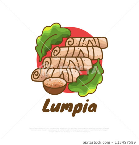 Lumpia, Traditional Food From Indonesia. Illustration of Indonesian Snack 113457589