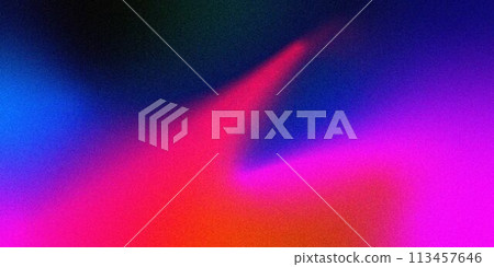 Blue, Red and Purple Gradient Background with Grainy Texture Effect for Banner or Poster Design. Iridescent Banner. Multicolor Background with Noise Effect Blue, Red and Purple Gradient Background with Grainy Texture Effect for Banner or Poster Design. Iridescent Banner. Multicolor Background with Noise Effect 113457646