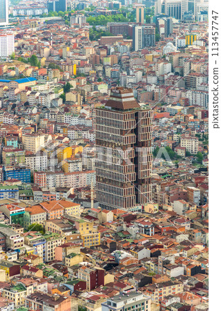Aerial view of a densely populated Istanbul, Turkey. Photo taken from the Observation Deck of Istanbul Sapphire building Aerial view of a densely populated Istanbul, Turkey. Photo taken from the Observation Deck of Istanbul Sapphire building 113457747