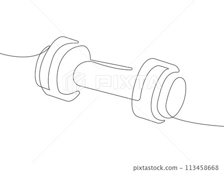 Dumbbells in continuous vector style. Dumbbells in continuous vector style. 113458668