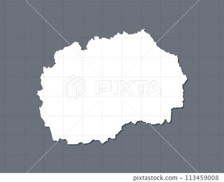 Vector map North Macedonia, outline country Vector map North Macedonia, outline country 113459008
