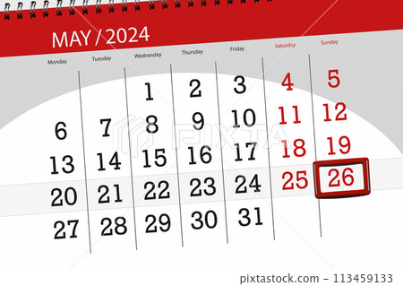 Calendar 2024, deadline, day, month, page, organizer, date, May, sunday, number 26 113459133