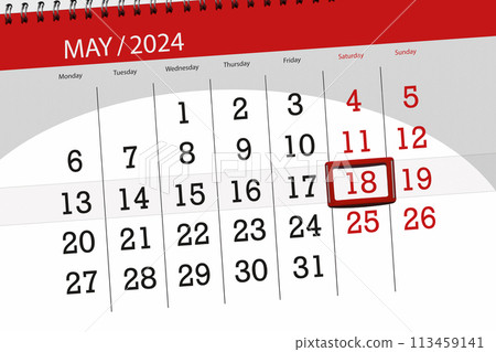 Calendar 2024, deadline, day, month, page, organizer, date, May, saturday, number 18 113459141