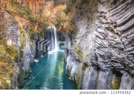 Takachiho, Takachiho Gorge, Manai Falls, Autumn, Fall Foliage, Miyazaki 113459162
