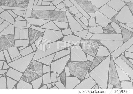 Pattern white gray paving slab floor road surface street city background texture tile urban pavement 113459233