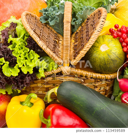 vegetables and fruit food - background. vegetables and fruit food - background. 113459589
