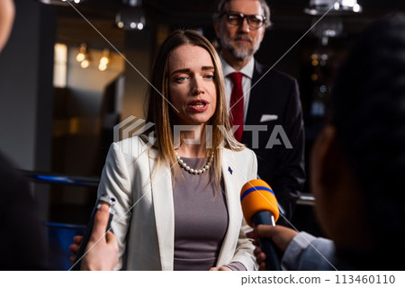 Political speech of EU consul during press campaign 113460110