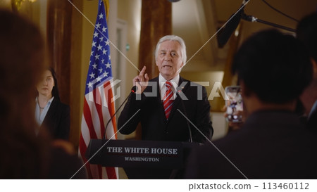 USA president answers press questions and gives interview USA president answers press questions and gives interview 113460112