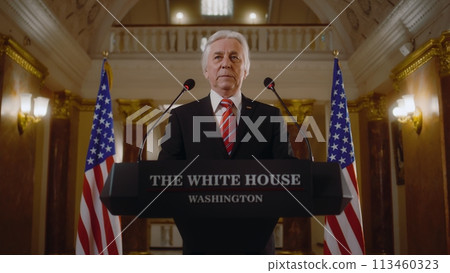 Senior republican politician answers press questions 113460323