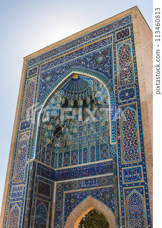 Exterior of the Gur-e Amir mausoleum of the Turco-Mongol conqueror Timur 113460813