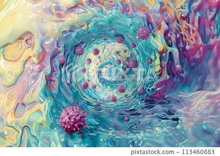 An artistic swirl of Disease X virions 113460883