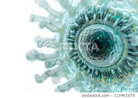 A close-up view of Disease X pathogen under a high-resolution microscope 113461079