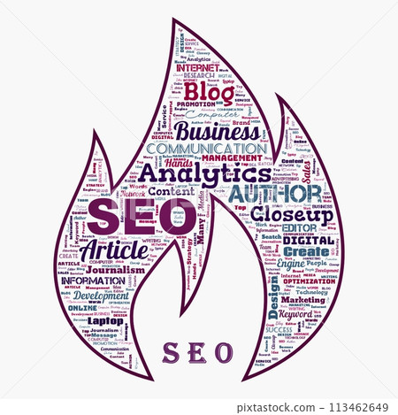 Word cloud of the SEO (Search Engine Optimization) Word cloud of the SEO (Search Engine Optimization) 113462649