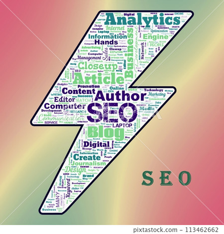 Word cloud of the SEO (Search Engine Optimization) 113462662