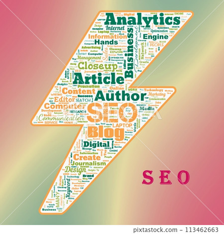 Word cloud of the SEO (Search Engine Optimization) Word cloud of the SEO (Search Engine Optimization) 113462663