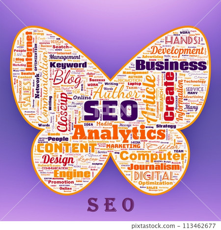 Word cloud of the SEO (Search Engine Optimization) Word cloud of the SEO (Search Engine Optimization) 113462677
