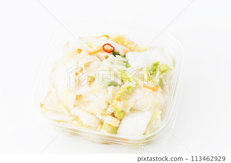 Chinese cabbage pickles on white background Chinese cabbage pickles on white background 113462929