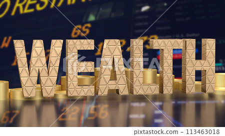The wealth and coins for Business concept 3d rendering. The wealth and coins for Business concept 3d rendering. 113463018