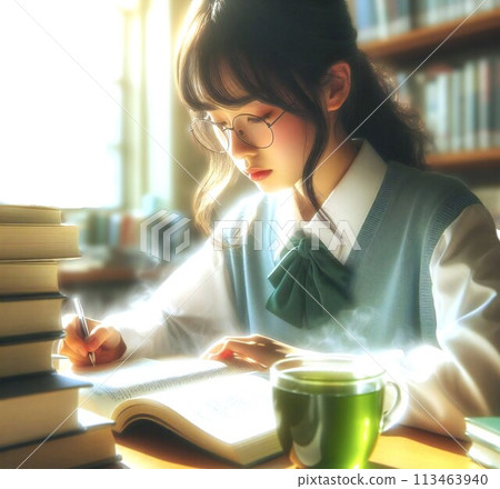 學校女生學習 113463940