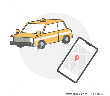 Image of a taxi dispatch app 113464205