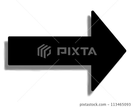 Black arrow (with shadow) 113465093