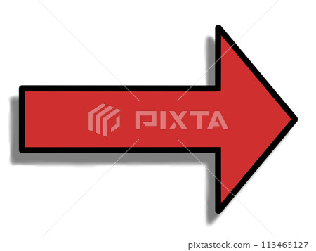 Red arrow (with line and shadow) 113465127