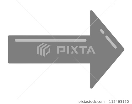 Gray arrow (with reflection) 113465150